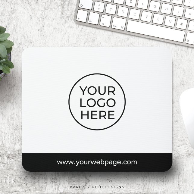 Custom Business Logo Mouse Pad (Add Your Logo in .png or .svg with a transparent background.Personalize with webpage or social media)