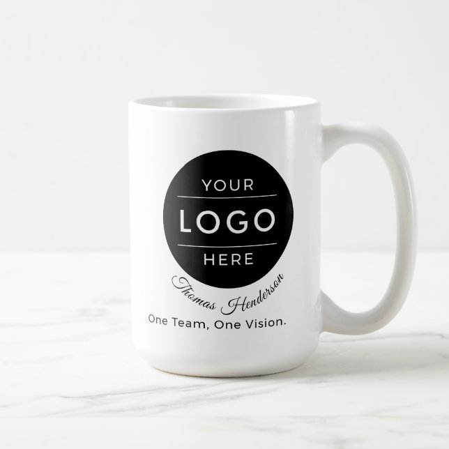 Custom Business Logo & Name 15oz Mug (Right)