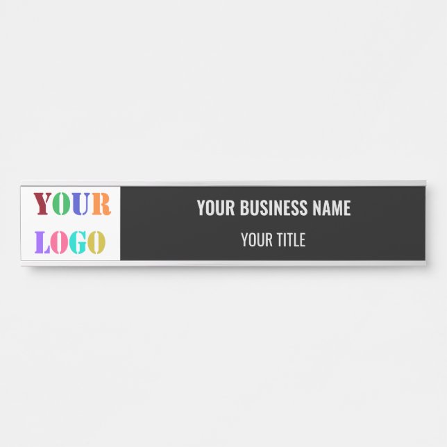 Custom Business Logo Name Door Sign Choose Colours (Front)