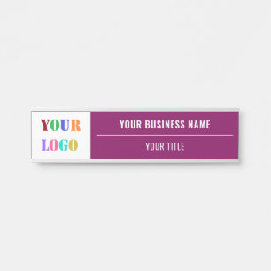 Custom Business Logo Name Door Sign Your Colors