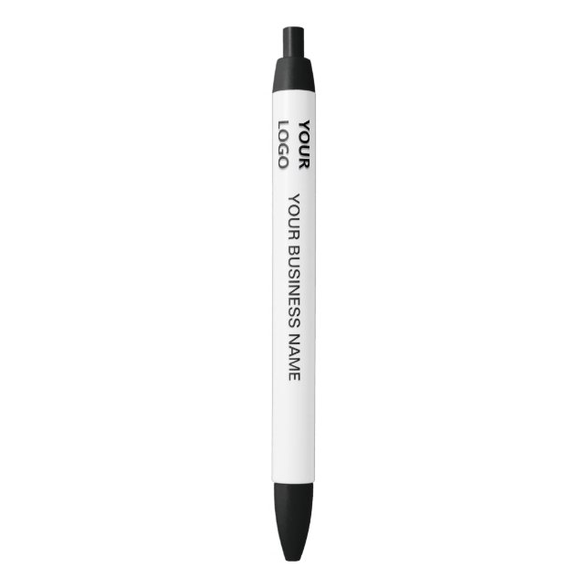 Custom Business Logo Name Info Promotional Pen (Front Vertical)