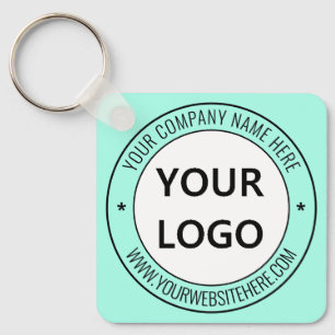 Custom Business Logo Name Info Stamp Keychain