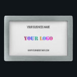 Custom Business Logo Name Website Belt Buckle<br><div class="desc">Custom Colours and Font - Belt Buckle with Your Company Logo Name Website Promotional Personalised Colours / Text - Modern Business or Personal Belt Buckles Gift - Add Your Logo - Image - Photo / Name - Company / Website or E-mail or Phone - Contact Information - Resize and Move...</div>