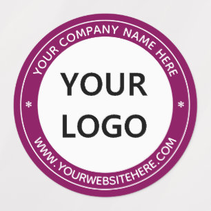 Custom Business Logo Name Website Round Labels