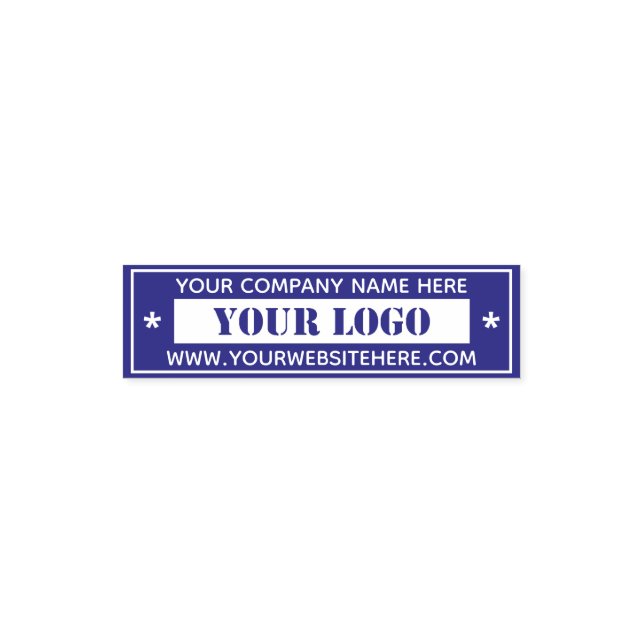 Custom Business Logo Name Website Stamp (Design)