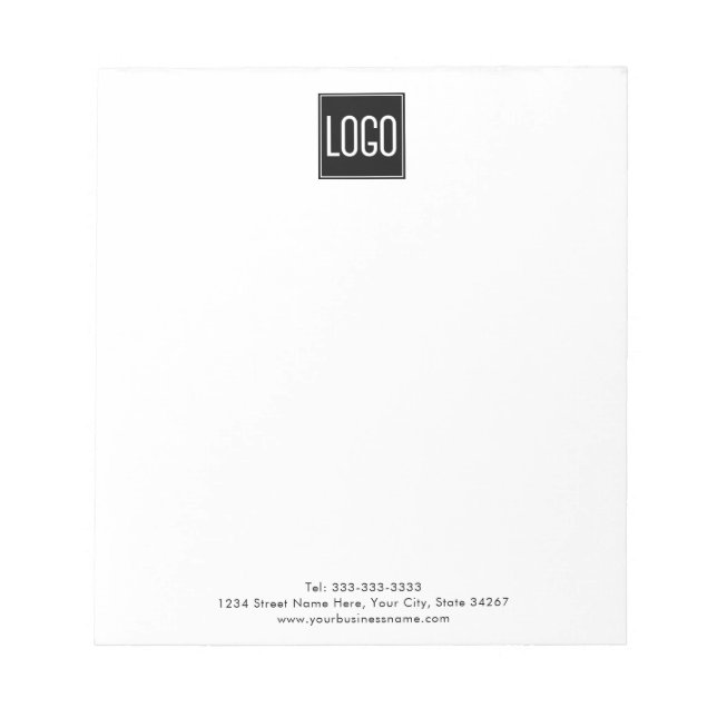 Custom Business Logo Notepad – Office Stationery (Front)