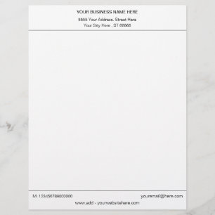 Custom Business Logo Office Simple Personalised Letterhead