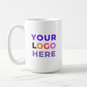 Custom Business Logo on a White Branded Coffee Mug