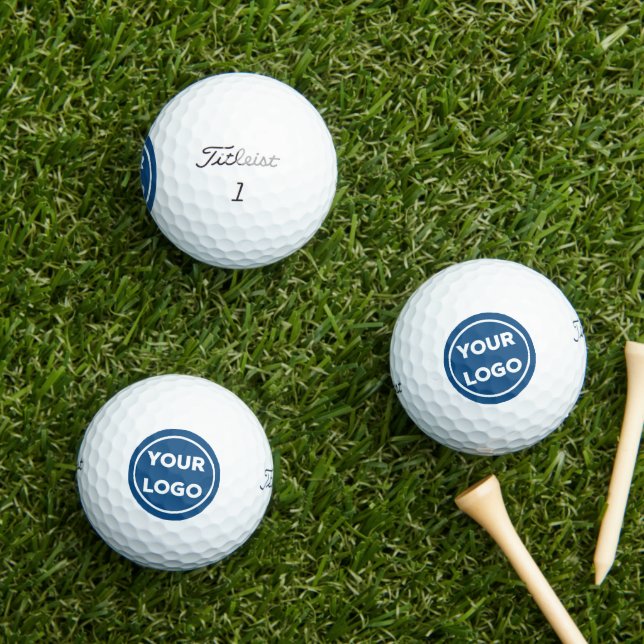 Custom Business Logo on Blue Premium Golf Balls (Insitu Grass)