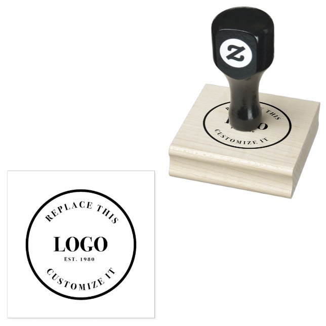 Custom Business logo only Rubber Stamp (Stamped)