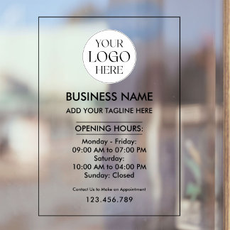 Custom Business Logo Opening Hour Professional
