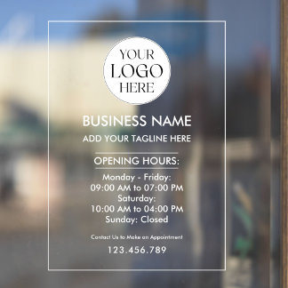 Custom Business Logo Opening Hour Professional