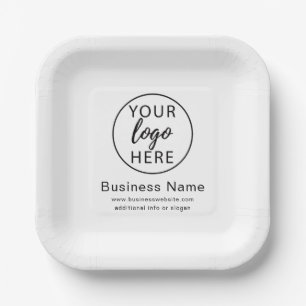 Custom Business Logo Paper Plates