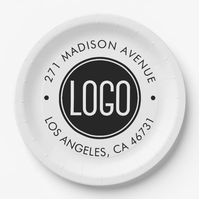 Custom Business Logo Paper Plates (Front)