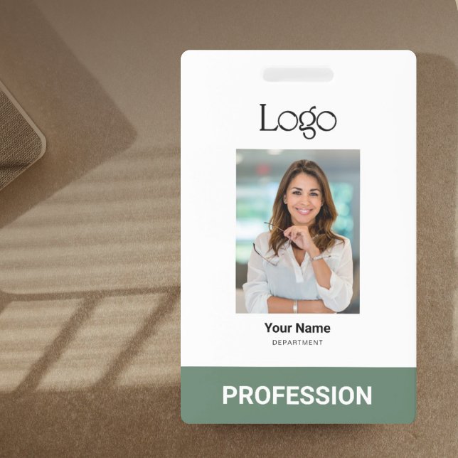Custom Business Logo Photo Barcode & Qr Code Badge ID Badge (Creator Uploaded)