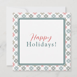 Custom Business Logo, Photo Poinsettia Holidays Card