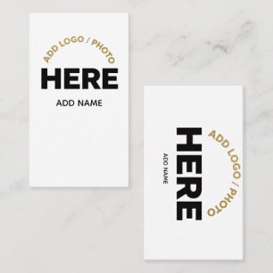 Custom Business Logo Photo Text Business Card