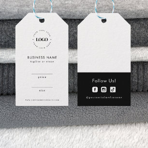 Custom Business Logo Price Size Social Media Gift Tags