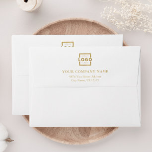 Custom Business Logo Professional Gold Envelope