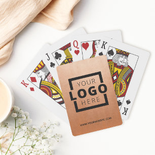 Custom Business Logo Promotion Branded Rose Gold Playing Cards