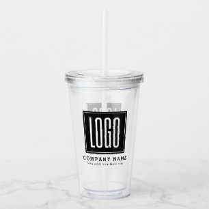 Custom Business Logo Promotional Acrylic Tumbler