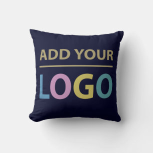 Custom Business Logo Promotional Brand Navy Cushion