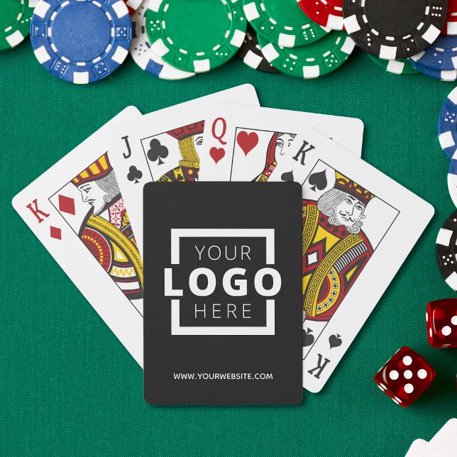 Custom Business Logo Promotional Branded Black Playing Cards (Creator Uploaded)