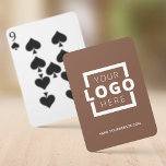 Custom Business Logo Promotional Branded Brown Playing Cards<br><div class="desc">Go beyond the typical promotional pen or notepad and give out a customisable deck of cards with your logo and website URL. 
Bring branding customisation to the next level by selecting a background colour to match your brand colour.</div>
