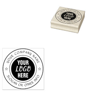 Custom Business Logo Promotional Elegant Round Rubber Stamp