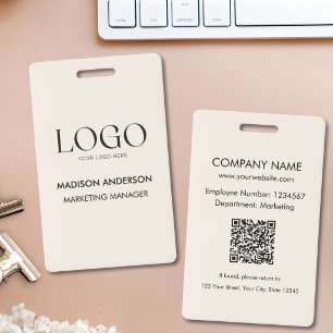 Custom Business Logo Promotional Employee Name Tag ID Badge