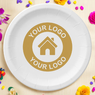 Custom Business Logo Promotional Paper Plate