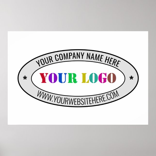 Custom Business Logo Promotional Poster Template (Front)