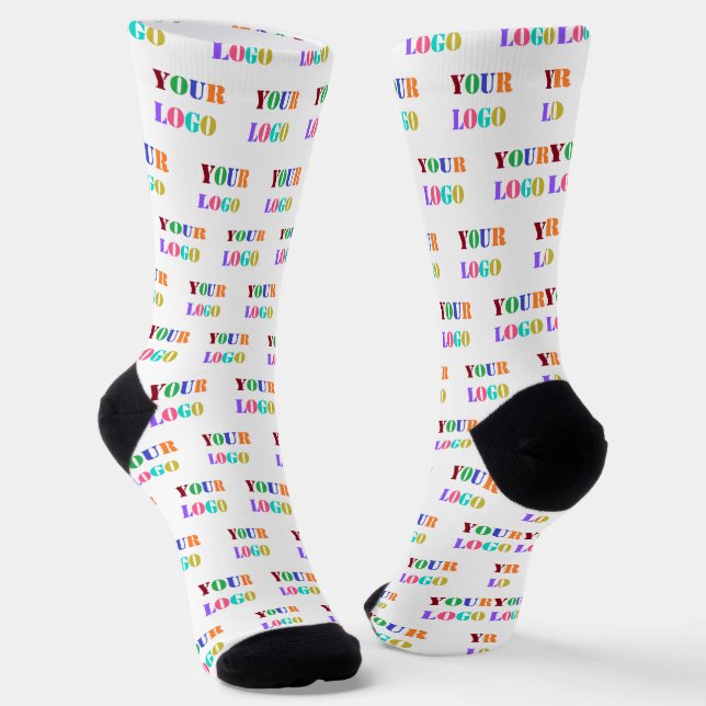 Custom Business Logo Promotional Socks Template (Angled)