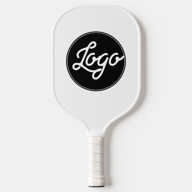 Custom Business Logo Promotional White Pickleball Paddle (Front)