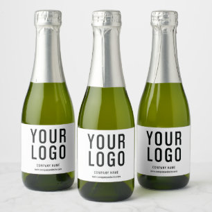 Custom Business Logo Promotional White Sparkling Wine Label