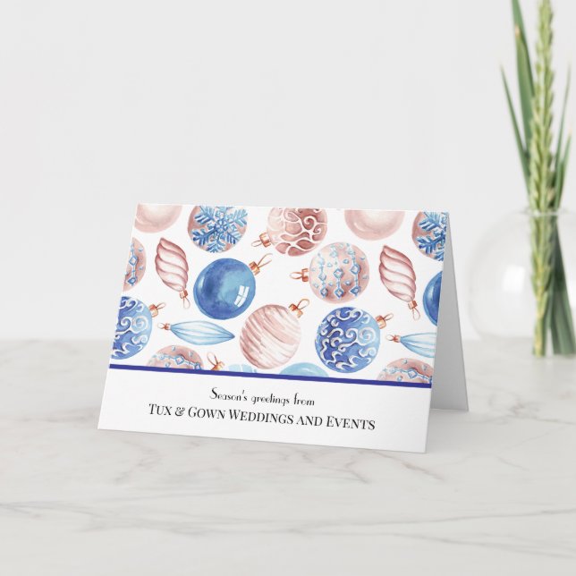 Custom Business Logo QR Code Corporate Christmas Holiday Card (Front)