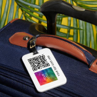 Custom Business Logo QR Code Name Text