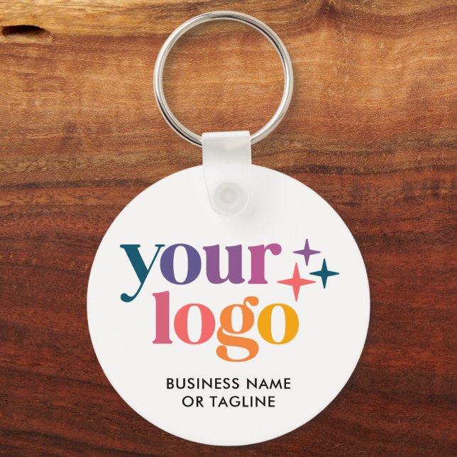 Custom Business Logo QR Code Promo Key Ring (Front)
