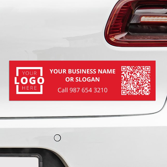 Custom Business Logo QR Code Promotional Corporate Bumper Sticker (Creator Uploaded)