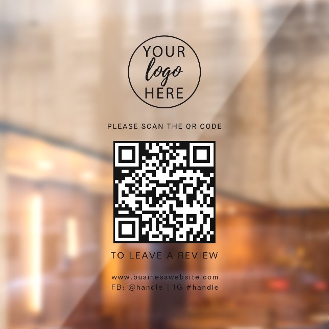 Custom Business Logo QR Code Storefront (Sheet 2)