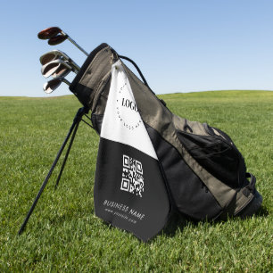 Custom Business Logo QR Code & Text Professional Golf Towel