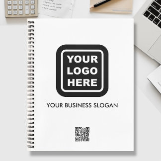 Custom Business Logo QR Code Text Promotional Notebook