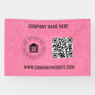 Custom Business Logo QR Code & Website Banner