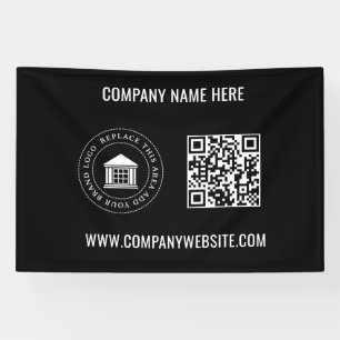 Custom Business Logo   QR Code & Website Banner