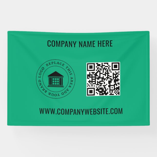 Custom Business Logo | QR Code & Website Banner (Horizontal)