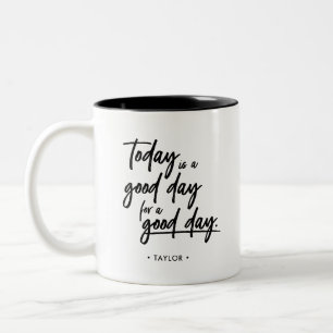 Custom Business logo QR code Website branded Two-Tone Coffee Mug