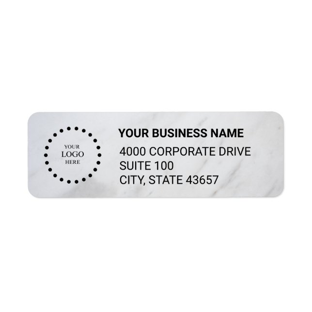 Custom Business Logo  Return Address Label (Front)