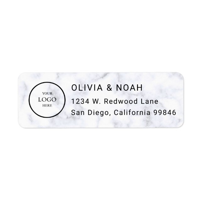 Custom Business Logo  Return Address Label (Front)