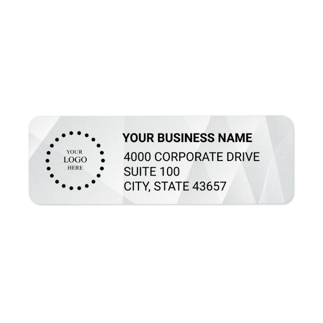 Custom Business Logo  Return Address Label (Front)