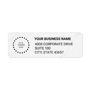 Custom Business Logo  Return Address Label